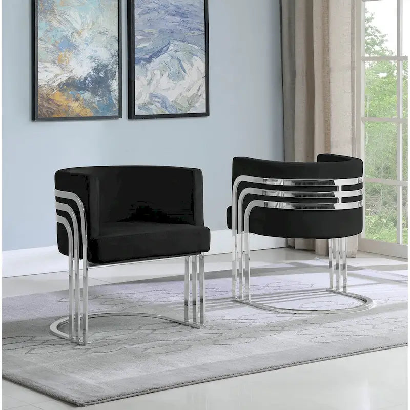 Fauteuils d'appoint de qualité supérieure avec base chromée (à l'unité)