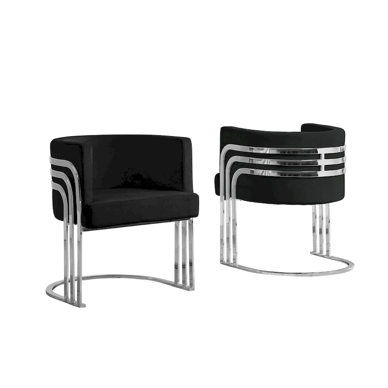 Fauteuils d'appoint de qualité supérieure avec base chromée (à l'unité)