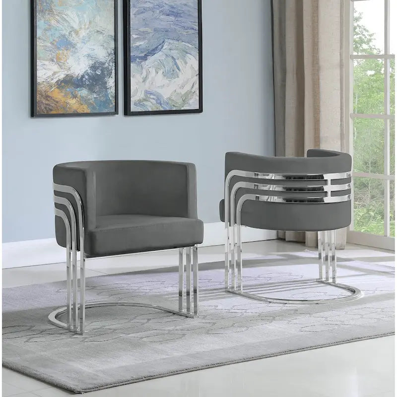 Fauteuils d'appoint de qualité supérieure avec base chromée (à l'unité)