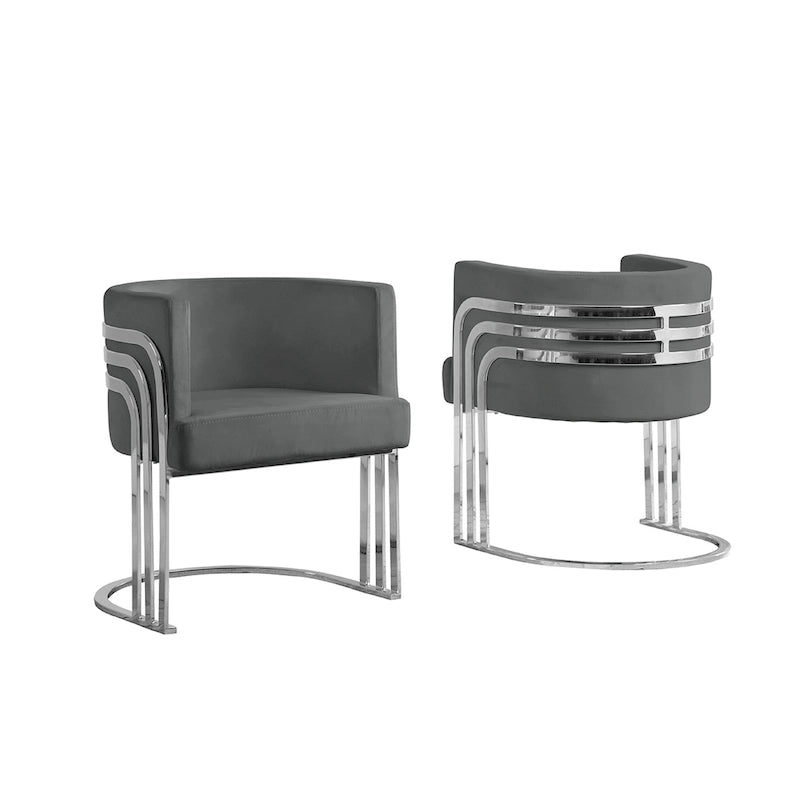 Fauteuils d'appoint de qualité supérieure avec base chromée (à l'unité)