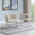 Fauteuils d'appoint de qualité supérieure avec base chromée (à l'unité)