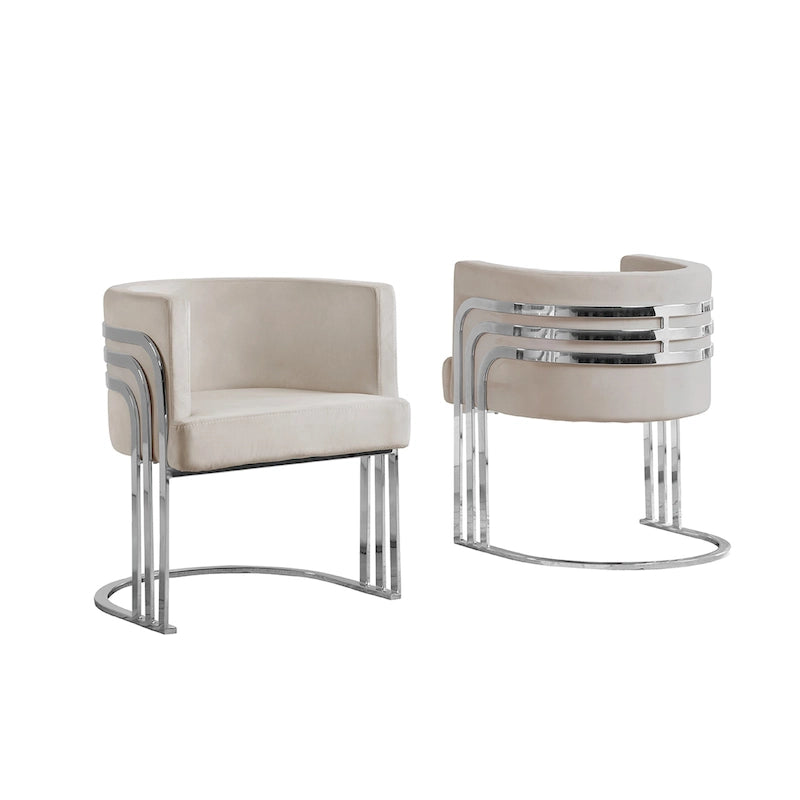 Fauteuils d'appoint de qualité supérieure avec base chromée (à l'unité)
