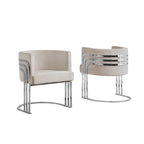 Fauteuils d'appoint de qualité supérieure avec base chromée (à l'unité)
