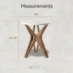 Table d'appoint ronde COZAYH, style ferme moderne, plateau vieilli et piètement assorti. Idéale pour une déco bohème ou une maison de campagne moderne.