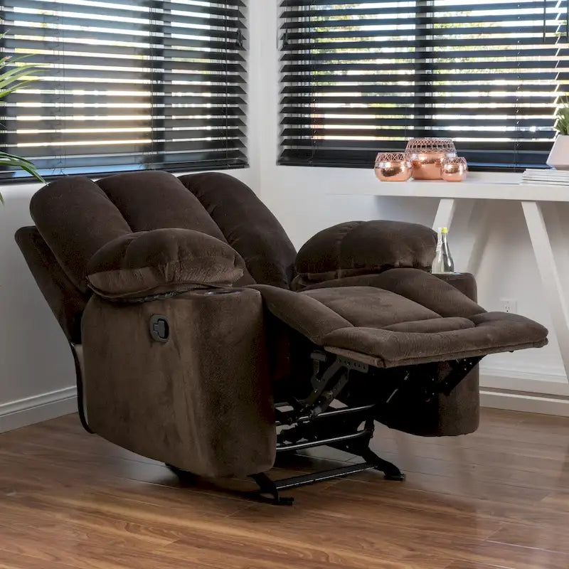 Fauteuil club inclinable à bascule en tissu Gannon de Christopher Knight Home