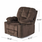 Fauteuil club inclinable à bascule en tissu Gannon de Christopher Knight Home