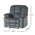 Fauteuil club inclinable à bascule en tissu Gannon de Christopher Knight Home