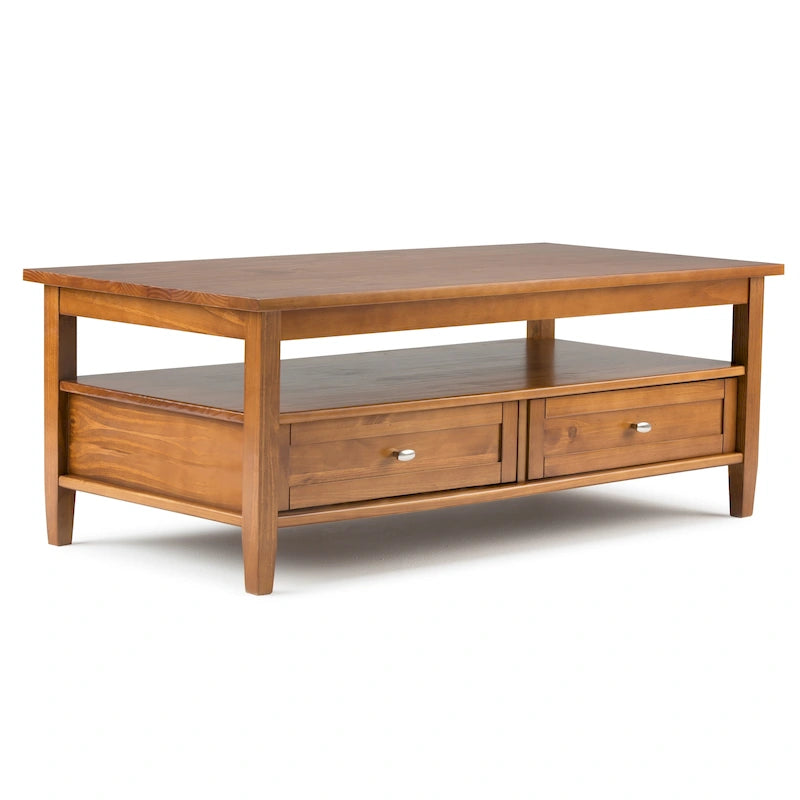 Table basse de style transitionnel en bois Norfolk de WYNDENHALL - 122 cm de large