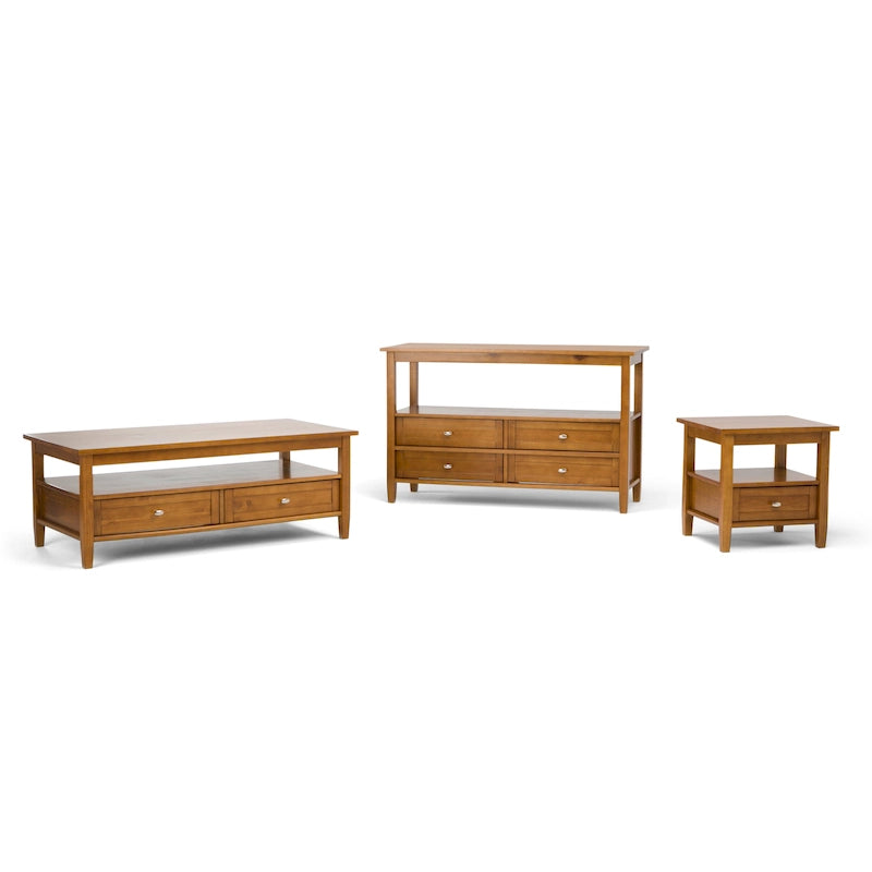 Table basse de style transitionnel en bois Norfolk de WYNDENHALL - 122 cm de large