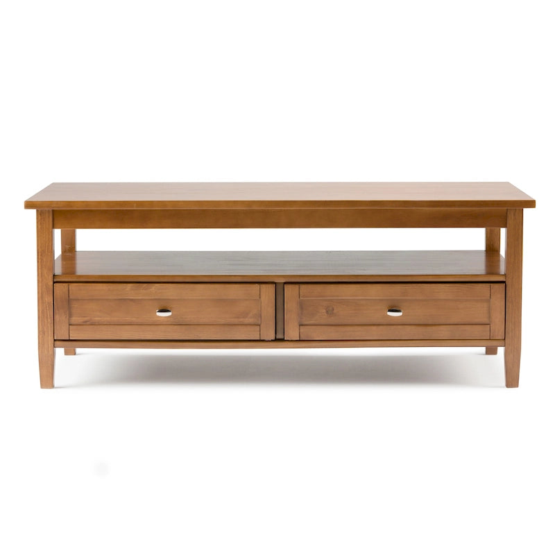 Table basse de style transitionnel en bois Norfolk de WYNDENHALL - 122 cm de large