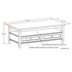 Table basse de style transitionnel en bois Norfolk de WYNDENHALL - 122 cm de large