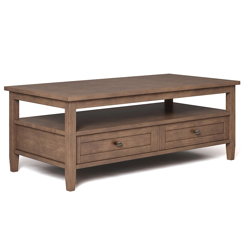 Table basse de style transitionnel en bois Norfolk de WYNDENHALL - 122 cm de large