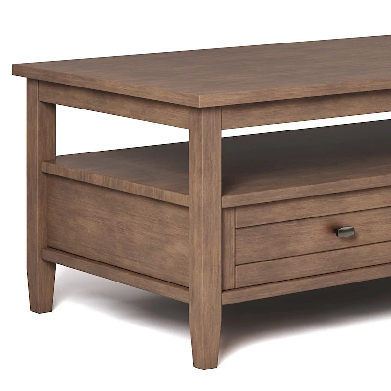 Table basse de style transitionnel en bois Norfolk de WYNDENHALL - 122 cm de large