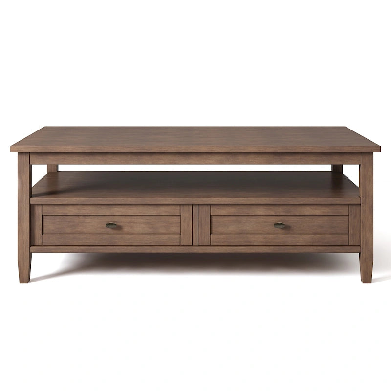 Table basse de style transitionnel en bois Norfolk de WYNDENHALL - 122 cm de large