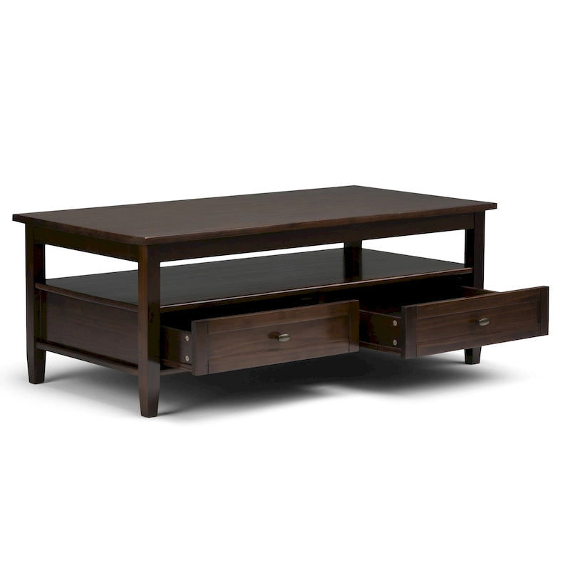 Table basse de style transitionnel en bois Norfolk de WYNDENHALL - 122 cm de large