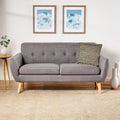 Canapé Josephine, style moderne du milieu du siècle, recouvert de tissu capitonné, par Christopher Knight Home