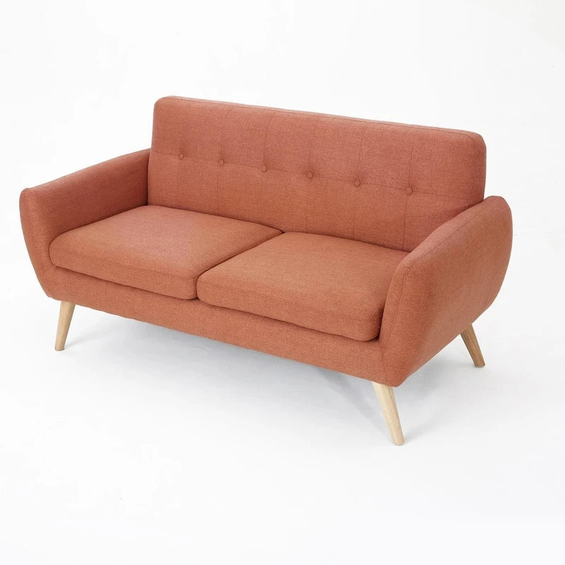 Canapé Josephine, style moderne du milieu du siècle, recouvert de tissu capitonné, par Christopher Knight Home