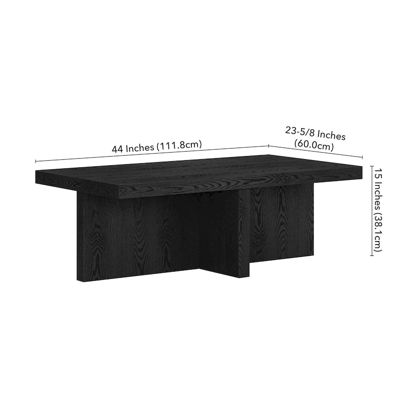 Table basse rectangulaire Elna 44 pouces de large