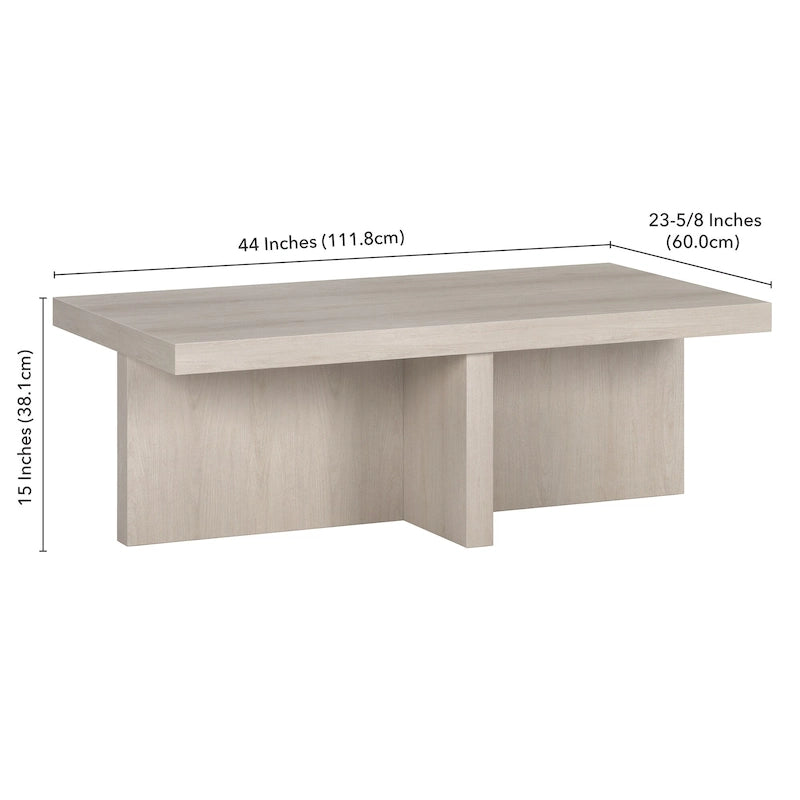 Table basse rectangulaire Elna 44 pouces de large