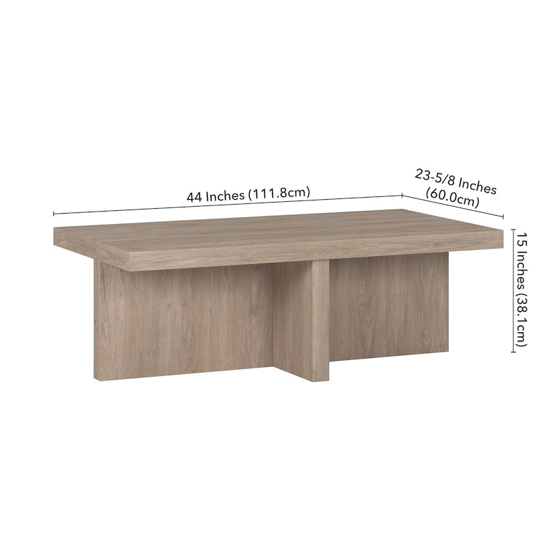Table basse rectangulaire Elna 44 pouces de large