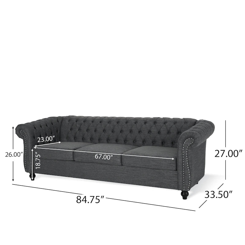 Canapé Chesterfield 3 places capitonné Parksley de Christopher Knight Home
