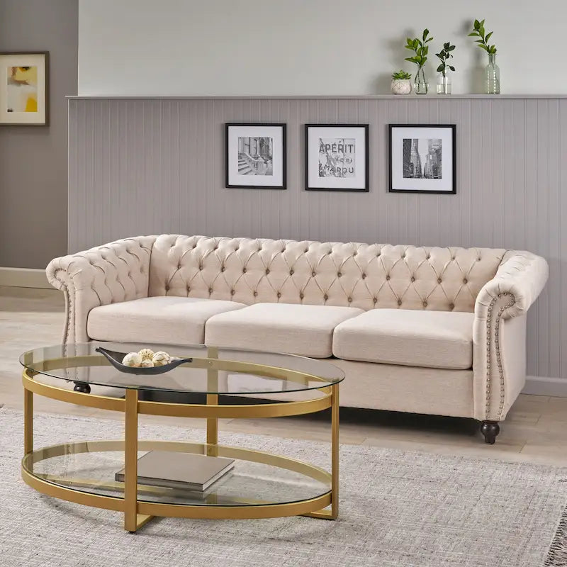 Canapé Chesterfield 3 places capitonné Parksley de Christopher Knight Home