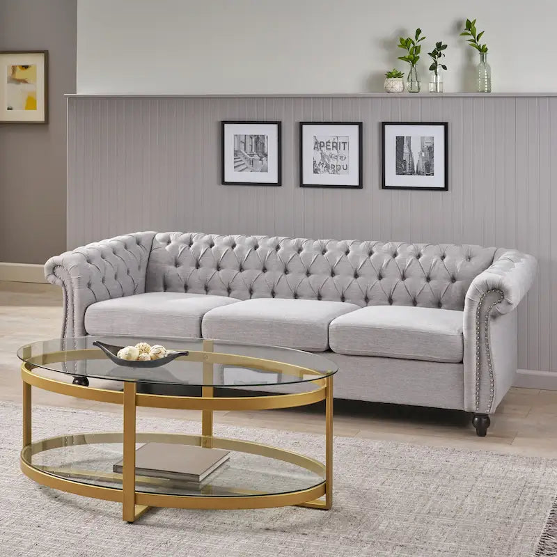 Canapé Chesterfield 3 places capitonné Parksley de Christopher Knight Home