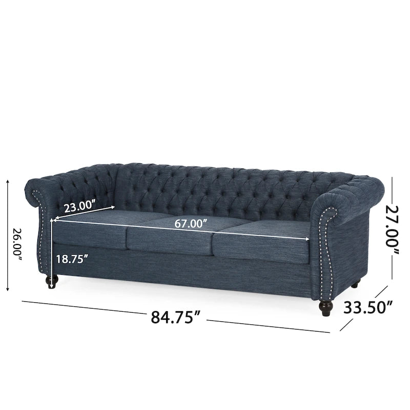 Canapé Chesterfield 3 places capitonné Parksley de Christopher Knight Home