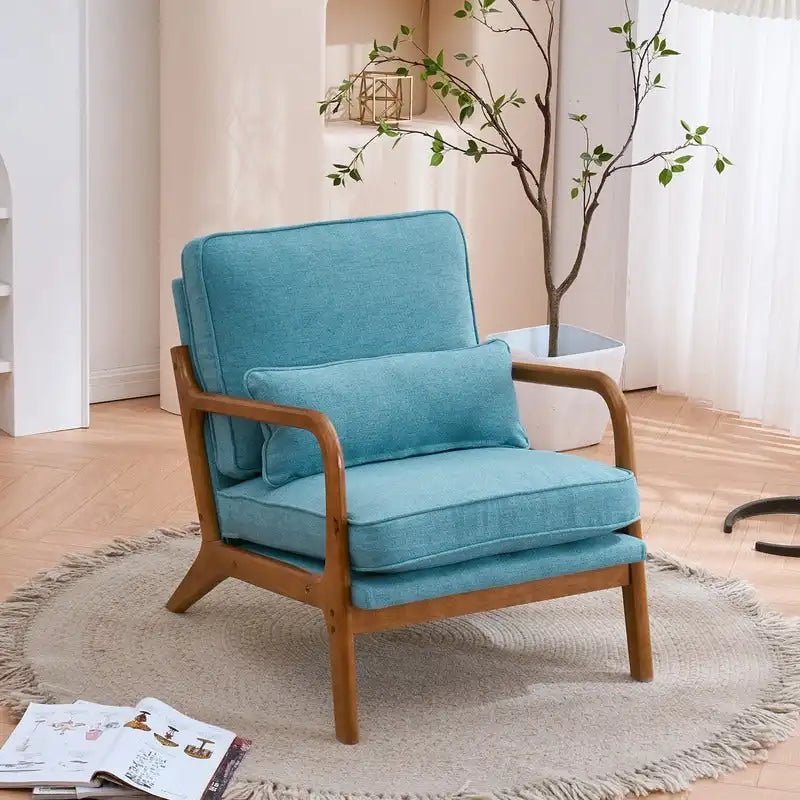 Fauteuil d'appoint rembourré de style moderne du milieu du siècle