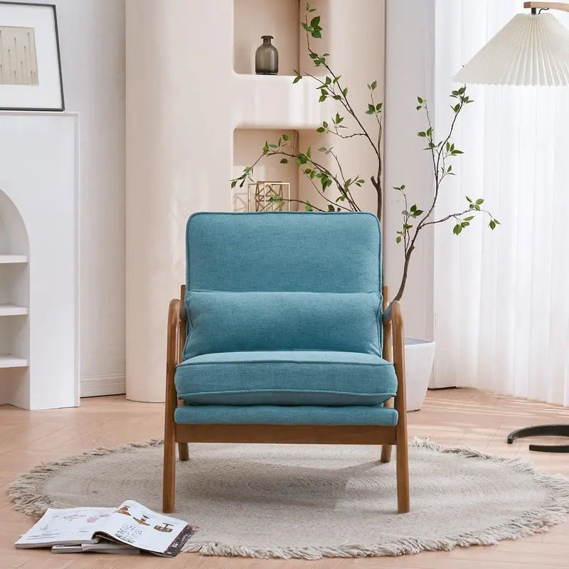 Fauteuil d'appoint rembourré de style moderne du milieu du siècle
