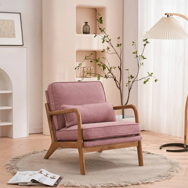 Fauteuil d'appoint rembourré de style moderne du milieu du siècle