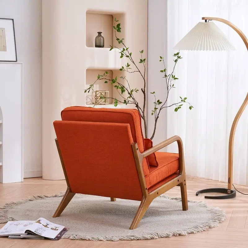 Fauteuil d'appoint rembourré de style moderne du milieu du siècle