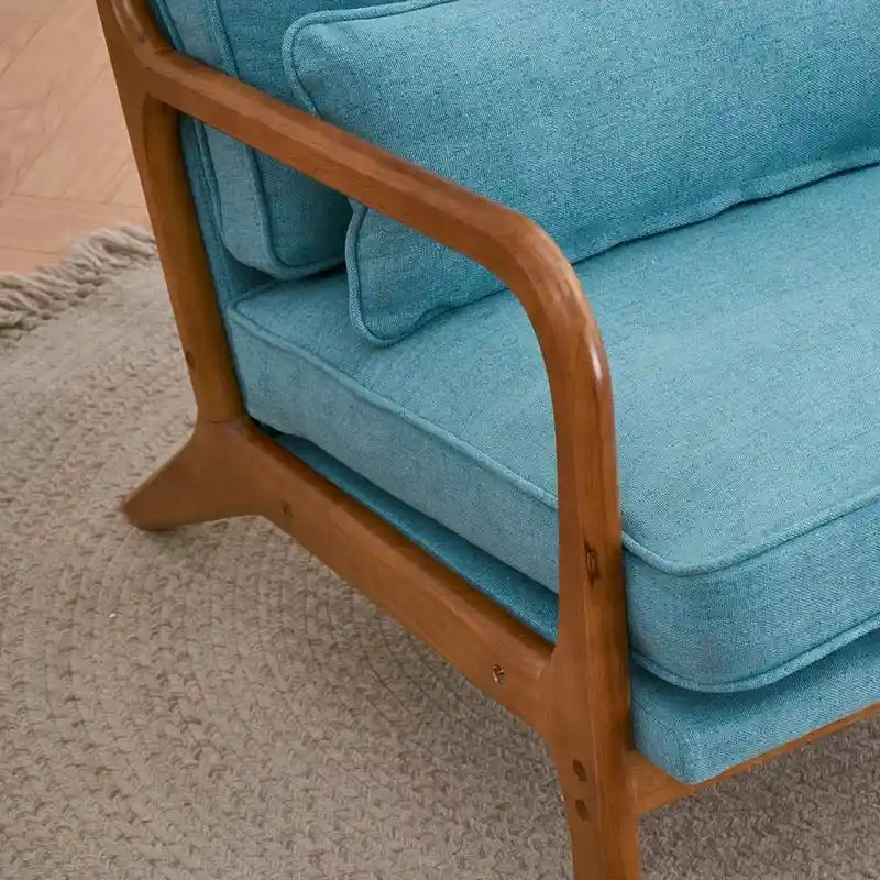 Fauteuil d'appoint rembourré de style moderne du milieu du siècle
