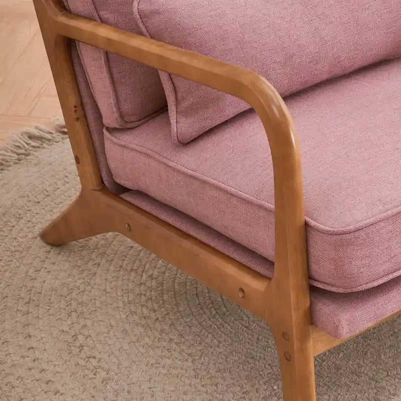 Fauteuil d'appoint rembourré de style moderne du milieu du siècle