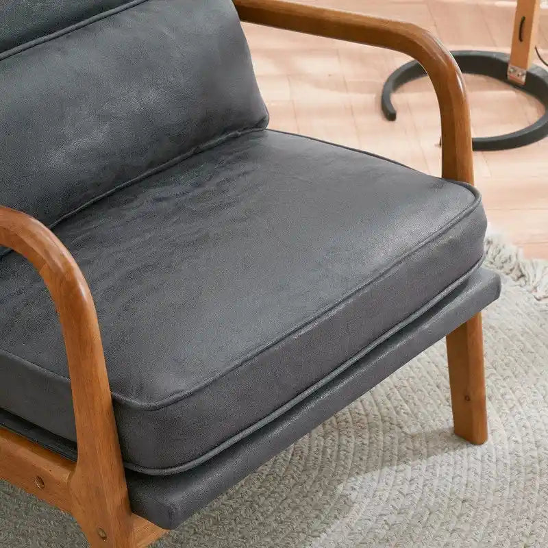 Fauteuil d'appoint rembourré de style moderne du milieu du siècle