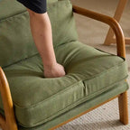 Fauteuil d'appoint rembourré de style moderne du milieu du siècle