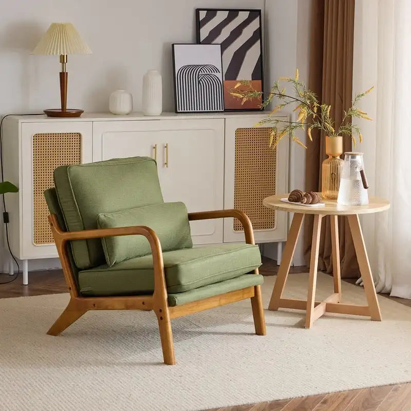 Fauteuil d'appoint rembourré de style moderne du milieu du siècle