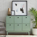 Armoire de rangement 6 portes Simple Living Jamie, style moderne du milieu du siècle