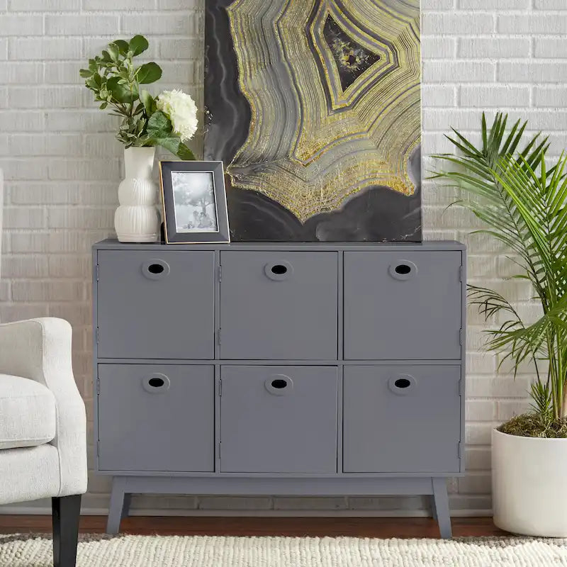 Armoire de rangement 6 portes Simple Living Jamie, style moderne du milieu du siècle