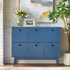 Armoire de rangement 6 portes Simple Living Jamie, style moderne du milieu du siècle