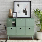 Armoire de rangement 6 portes Simple Living Jamie, style moderne du milieu du siècle