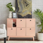 Armoire de rangement 6 portes Simple Living Jamie, style moderne du milieu du siècle