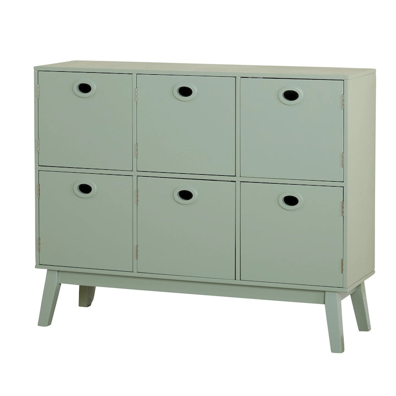 Armoire de rangement 6 portes Simple Living Jamie, style moderne du milieu du siècle