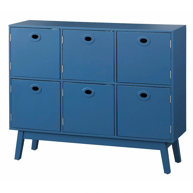 Armoire de rangement 6 portes Simple Living Jamie, style moderne du milieu du siècle