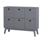 Armoire de rangement 6 portes Simple Living Jamie, style moderne du milieu du siècle