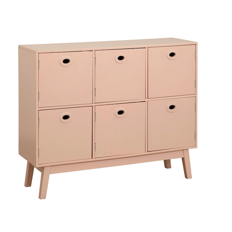 Armoire de rangement 6 portes Simple Living Jamie, style moderne du milieu du siècle