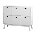 Armoire de rangement 6 portes Simple Living Jamie, style moderne du milieu du siècle