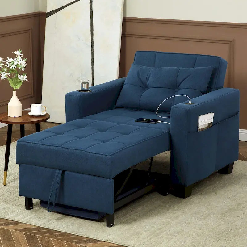 Fauteuil-lit futon convertible 3 en 1 pour salon