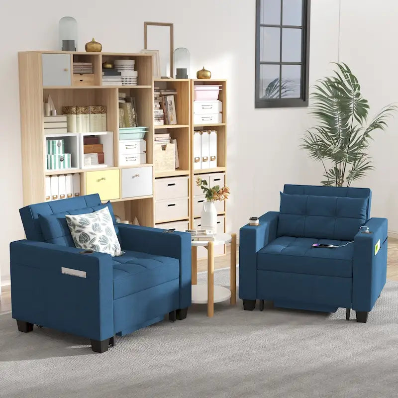 Fauteuil-lit futon convertible 3 en 1 pour salon