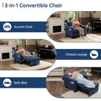 Fauteuil-lit futon convertible 3 en 1 pour salon